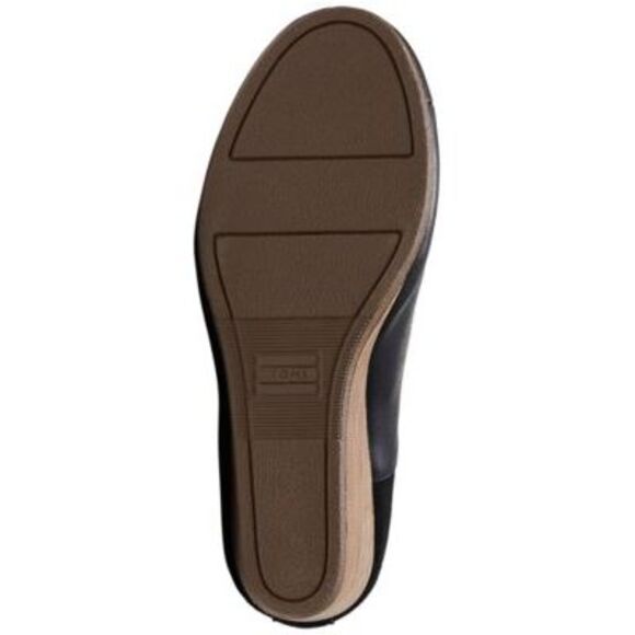 NWT TOMS Womens Black Gored Side Panels Kelsey Round Toe Wedge Booties 7.5 - Picture 4 of 5